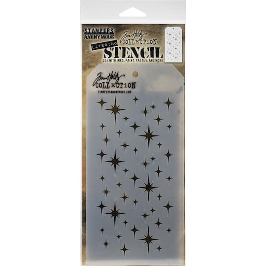 Stampers Anonymous Tim Holtz&#xAE; Sparkle Layered Stencil, 4&#x22; x 8.5&#x22;